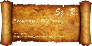 Szemenyei Rózsa névjegykártya