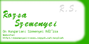 rozsa szemenyei business card